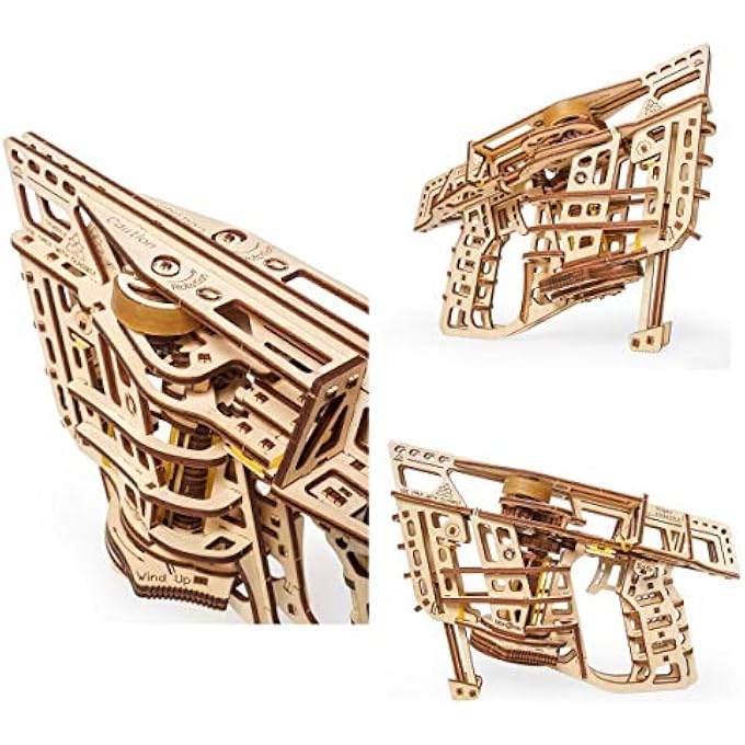 MADE IN EUROPE, 3D WOODEN PUZZLE MODEL FLIGHT STARTER, MECHANICAL MODEL KIT, DIY, SELF PROPELLED, WOODCRAFT CONSTRUCTION TOY, PERFECT FOR GIFTING, NO GLUE NEEDED, BROWN, UGR-70075 - Image 3